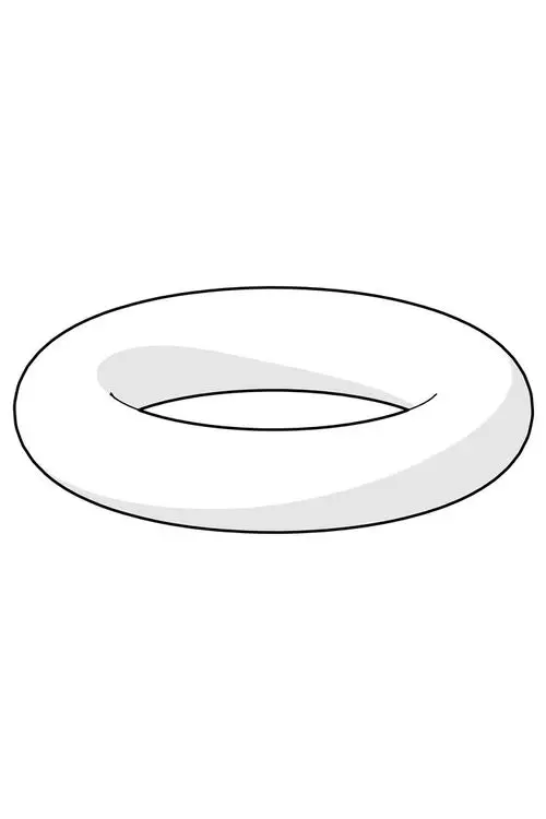 Weißer O-Ring von HANSA mit runder Form, flachem Querschnitt und mittigem Loch, auf einem neutralen Hintergrund dargestellt.